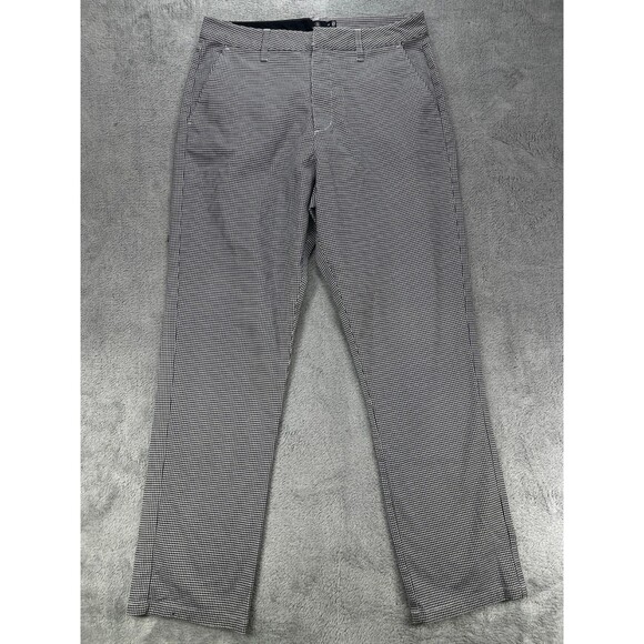 Volcom Pants Mens 30 White Black Chino Houndstooth Skater Straight Leg - Picture 1 of 14